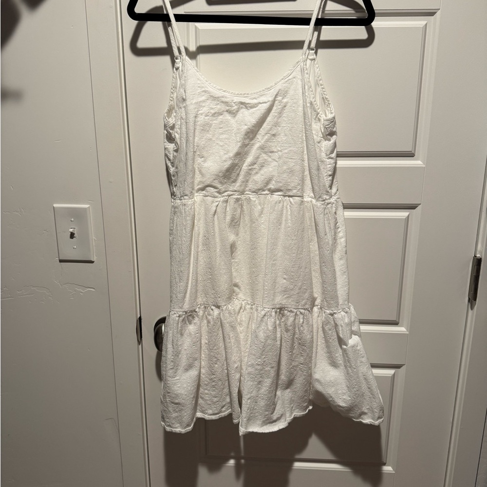 Amazon White Ruffled Tiered Sundress